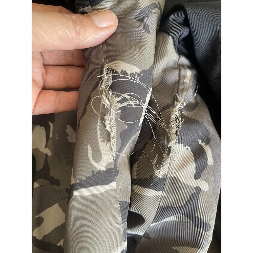 Express Bomber Mens Jacket Sz Large Camouflage Military Army Damaged Ripped